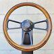 14 Black Billet Steering Wheel Real Mahogany Wood Black Rivets Gmc Modern Logo