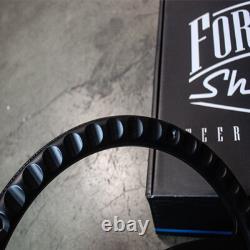 14 Black Flaming Pine Billet Flame Muscle Steering Wheel