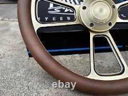 14 Bronze Muscle Steering Wheel Brown Vinyl with Horn Chevy Muscle C10 Ford Rod