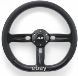 14 D Shape Black Steering Wheel 6 Hole Half Wrap Car Truck SUV Chevy Horn