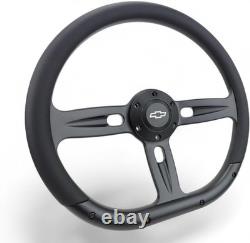 14 D Shape Black Steering Wheel 6 Hole Half Wrap Car Truck SUV Chevy Horn