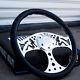 14 Inch Billet Cnc Diamond Girls Black Vinyl Steering Wheel With Horn Button