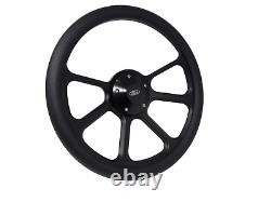 14 Inch Black billet Steering Wheel Fits Ford Horn 5 Hole Cars & Trucks 3 spoke