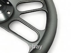 14 Inch Black billet Steering Wheel Fits Ford Horn 5 Hole Cars Trucks 4 Spoke