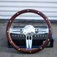 14 Inch Polished & Wood Steering Wheel With Billet Horn 6 Hole C10 Camaro