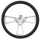 14 Inch Polished Billet Steering Wheel Fits Ford Horn 5 Hole Cars & Trucks