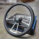 14 Polished Steering Wheel Black Half Wrap For Chevy Muscle C10 Ford Hot Rod