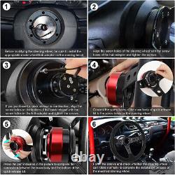 14 Steering Wheel + Ball Quick Release + Hub Adapter For Honda Civic 96-00 EK