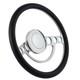 14 Universal Polished Steering Wheel Ford Chevy Muscle C10 Half Wrap Hot Rod