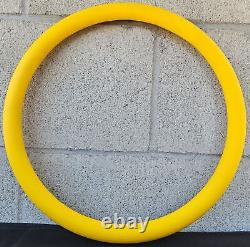 14 Yellow Billet Half Wrap Steering Wheel Horn Chevy Muscle C10 Ford Rod