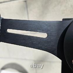 14 inch (350mm) Brushed Black Steering Wheel Licensed Chevy Horn -Black Leather