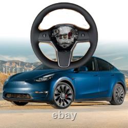 1490214-00-B Fit for Tesla Model 3 & Y Driver Heated Leather Steering Wheel