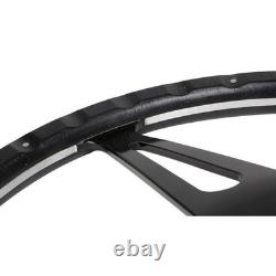 15 6-Bolt 3-Spoke Black Forest Wood Steering Wheel with Slotted Black Spokes