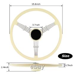 15.6inc Banjo Style Ivory Steering Wheel For 1950-1965 Porsche 356 Pre-A A B C