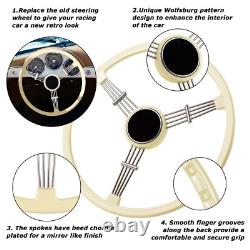 15.6inc Banjo Style Ivory Steering Wheel For 1950-1965 Porsche 356 Pre-A A B C