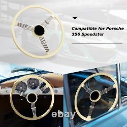 15.6inc Banjo Style Ivory Steering Wheel For 1950-1965 Porsche 356 Pre-A A B C
