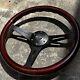 15 Black Steering Wheel With Wood Grip And Official Chevy Horn Button 6 Hole