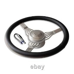 15 Chrome Full Wrap Banjo Steering Wheel GM Built-in Adapter with Horn Button