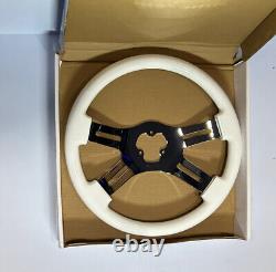 16 Classic White Steering Wheel 4 Chrome Spokes Peterbilt freighliner kenworth