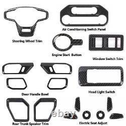 17x Steering Wheel Air Condition Cover Trims Kit For Ford Bronco 21+Carbon Fiber