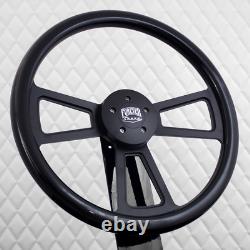 18 Black Aluminum Steering Wheel Big Rig Black Hydro Dipped 5 Hole Semi Truck