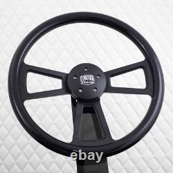 18 Black Aluminum Steering Wheel Big Rig Black Hydro Dipped 5 Hole Semi Truck