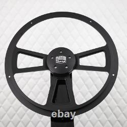 18 Black Aluminum Steering Wheel Big Rig Black Hydro Dipped 5 Hole Semi Truck