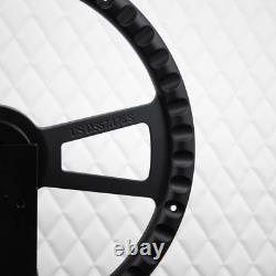 18 Black Aluminum Steering Wheel Big Rig Black Hydro Dipped 5 Hole Semi Truck