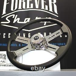 18 Black Polyurethane Steering Wheel with 5-Bolt Horn for Freightliner 96-06