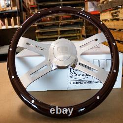 18 Classic Steering Wheel Dark Wood with Smooth Horn for Freightliner 96-06