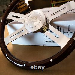 18 Classic Steering Wheel Dark Wood with Smooth Horn for Freightliner 96-06