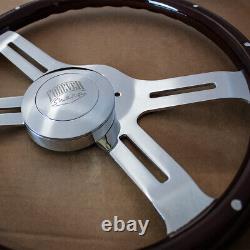 18 Classic Steering Wheel Dark Wood with Smooth Horn for Freightliner 96-06