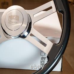 18 Grey Wood Steering Wheel Chrome Dual Spoke Kenworth Peterbilt Hub Included