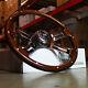 18 Real Wood Steering Wheel 4 Spoke Aluminum Rivets Peterbilt Kenworth Mack Etc