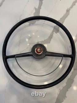 1953 Ford Customline Mainline Steering Wheel, Horn Button Factory OEM Vintage