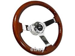 1958-68 Chevrolet Impala Classic 6-Bolt Mahogany Wood Steering Wheel Kit, Impala