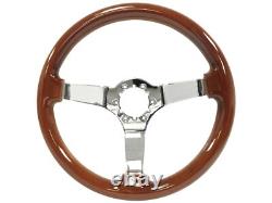 1958-68 Chevrolet Impala Classic 6-Bolt Mahogany Wood Steering Wheel Kit, Impala