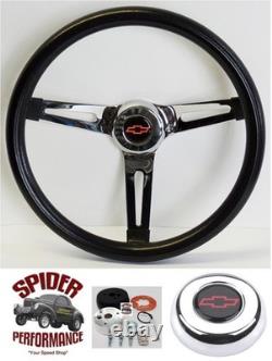 1960-1969 Chevrolet pickup steering wheel RED BOWTIE 13 1/2 MUSCLE CAR CHROME