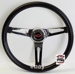 1960-1969 Chevrolet pickup steering wheel RED BOWTIE 13 1/2 MUSCLE CAR CHROME