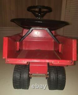 1960's Buddy L Mack Metal Dump Truck with Steering Wheel and Seat. RARE withHISTORY