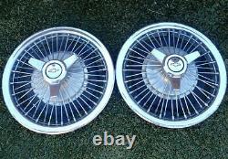 1960's Chevrolet Wire Wheel Covers with Spinners Camaro Chevelle Nova Impala Pair