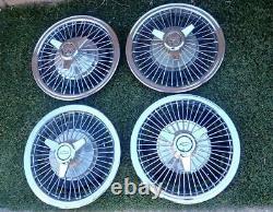 1960's Chevrolet Wire Wheel Covers with Spinners Camaro Chevelle Nova Impala SWEET