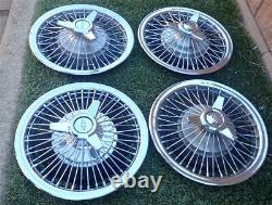 1960's Chevrolet Wire Wheel Covers with Spinners Camaro Chevelle Nova Impala SWEET