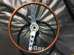 1964-1966 Chevrolet, GM, Chevelle 2 Spoke Walnut Wood Steering Wheel