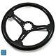 1964-1988 Chevy Cars Steering Wheel Black Wood With Black Anodized Spokes 14