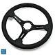 1964-1988 Gm Cars Aftermarket Steering Wheel Black Leather With Black Spokes 14