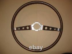 1964 66 Chevrolet Chevelle Original Walnut Finish 2 Spoke Steering Wheel, Bare