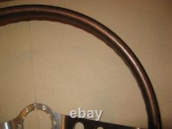 1964 66 Chevrolet Chevelle Original Walnut Finish 2 Spoke Steering Wheel, Bare