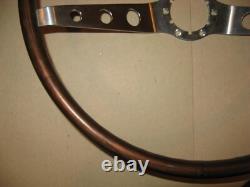 1964 66 Chevrolet Chevelle Original Walnut Finish 2 Spoke Steering Wheel, Bare