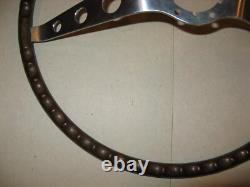 1964 66 Chevrolet Chevelle Original Walnut Finish 2 Spoke Steering Wheel, Bare